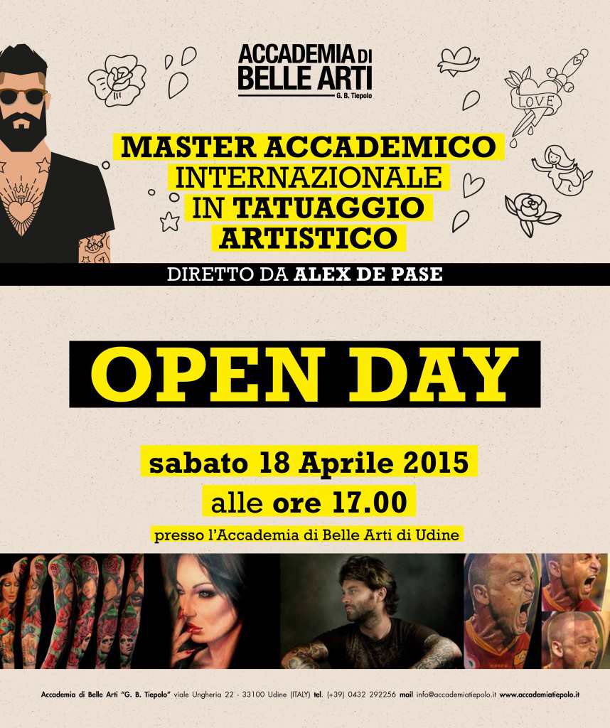 OPEN DAY MASTER ACCADEMICO INTERNAZIONALE IN TATUAGGIO ARTISTICO